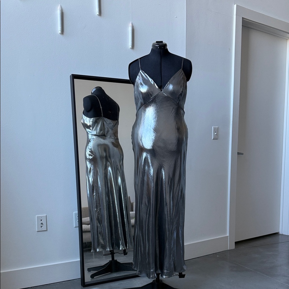 Anthropologie Silver Wedding Dress